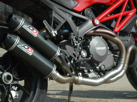 QD EXHAUST Ducati Monster 1100 Evo (12/13) Dual Slip-on Exhaust "Magnum" (EU homologated)