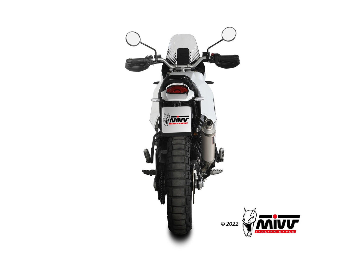 MIVV D.053 Ducati Desert X (2022+) Slip-on Exhaust "Dakar" (titanium ; approved) – Accessories in the 2WheelsHero Motorcycle Aftermarket Accessories and Parts Online Shop
