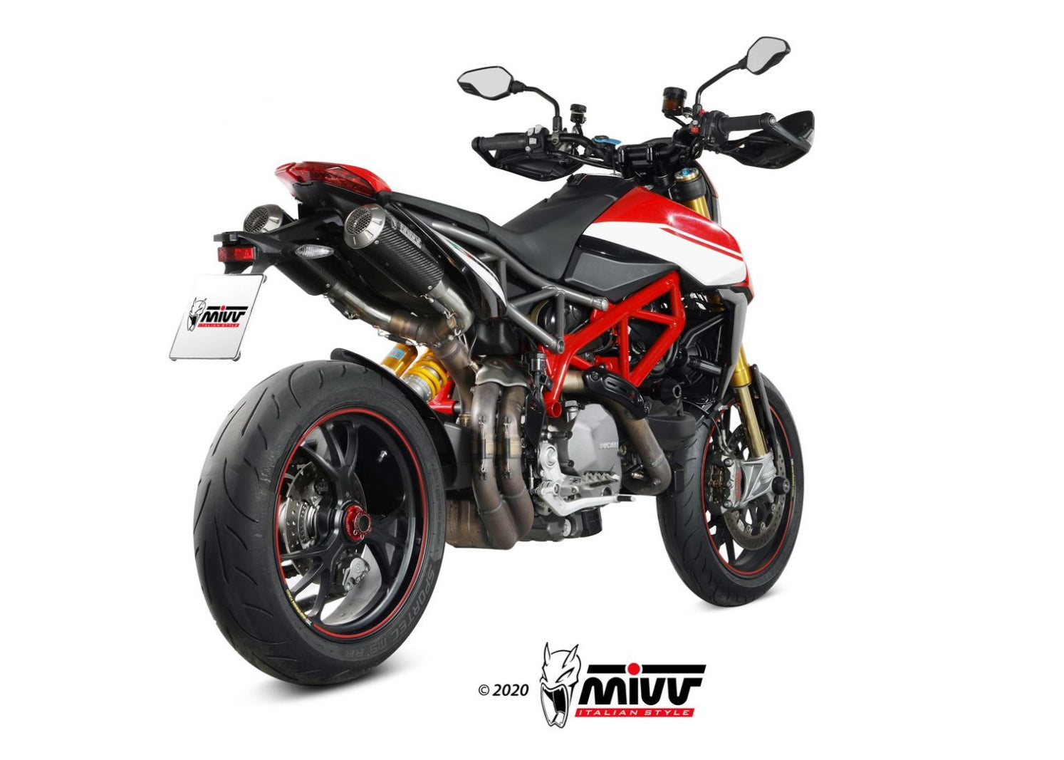 MIVV D.045 Ducati Hypermotard 950 (2019+) Dual Slip-on Exhaust "MK3" (carbon; approved) – Accessories in the 2WheelsHero Motorcycle Aftermarket Accessories and Parts Online Shop