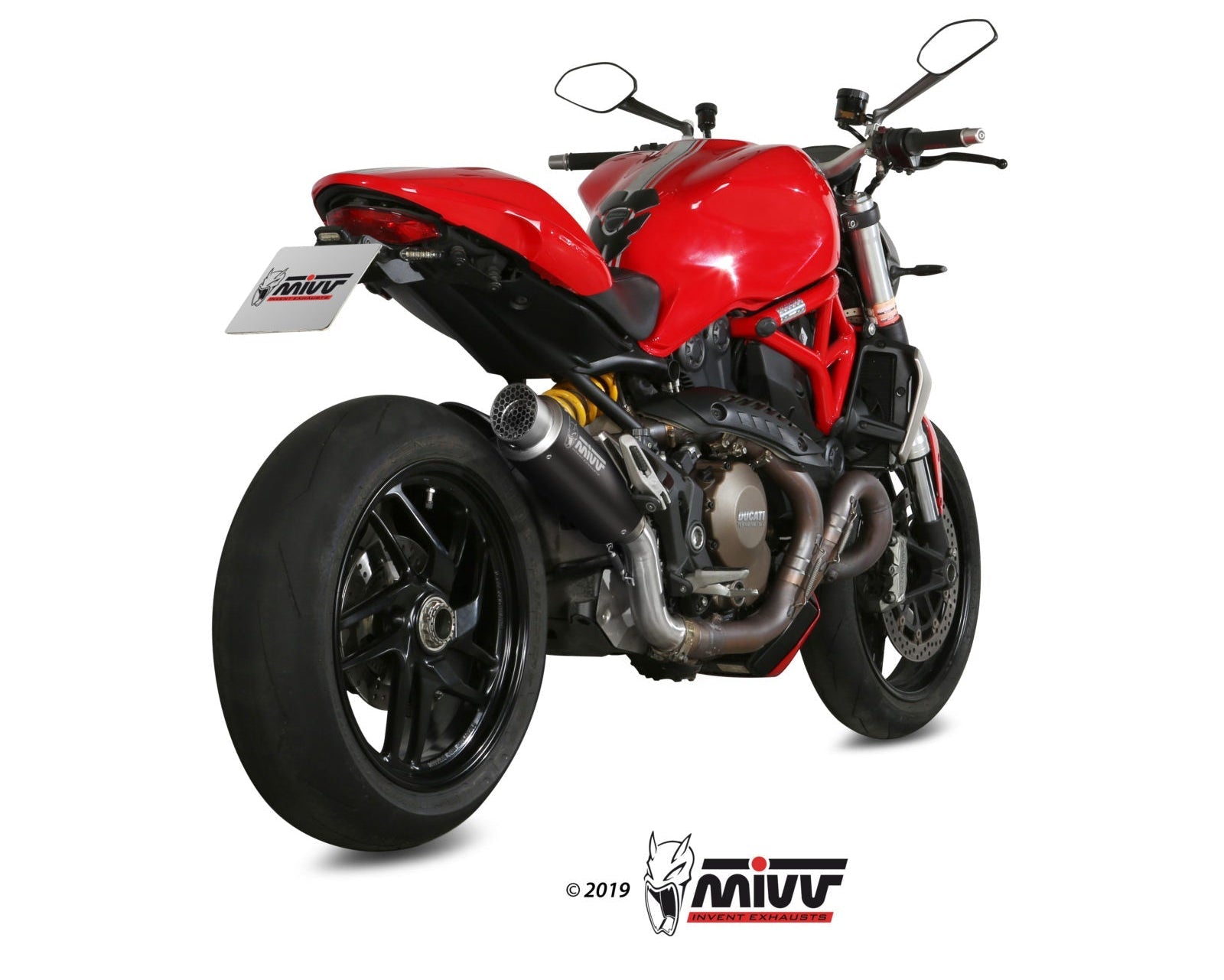 MIVV D.030 Ducati Monster 1200 (14/16) Slip-on Exhaust "GP Pro" (black; approved) – Accessories in the 2WheelsHero Motorcycle Aftermarket Accessories and Parts Online Shop