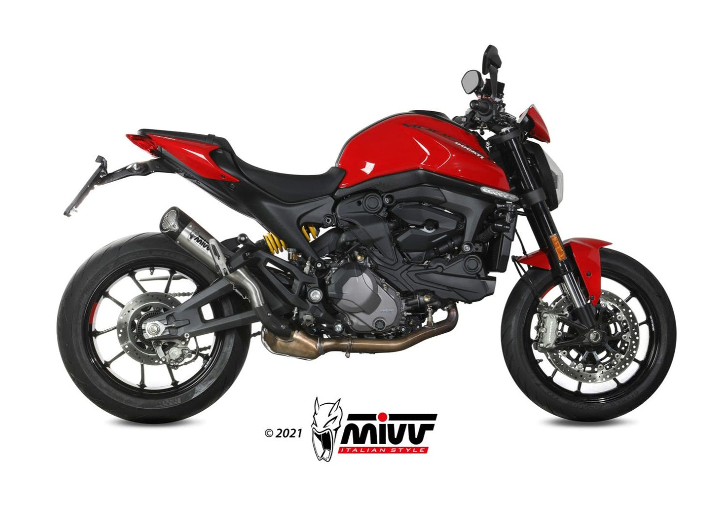 MIVV D.048 Ducati Monster 950 / 937 (2021+) Slip-on Exhaust "X-M5" (titanium; approved) – Accessories in the 2WheelsHero Motorcycle Aftermarket Accessories and Parts Online Shop