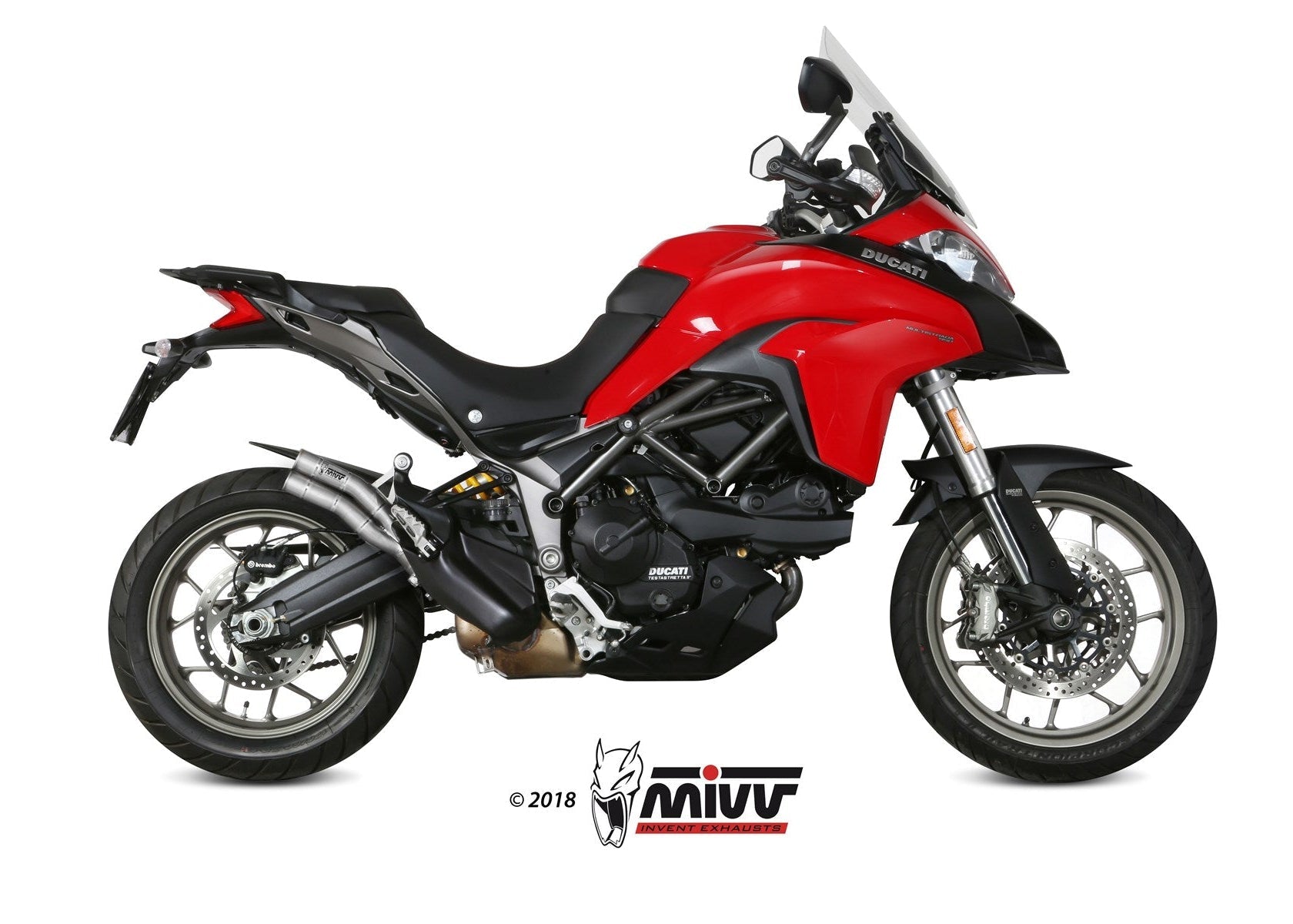 MIVV D.037 Ducati Multistrada 1200 Enduro (16/18) Slip-on Exhaust "Double Gun" (stainless steel; approved) – Accessories in the 2WheelsHero Motorcycle Aftermarket Accessories and Parts Online Shop