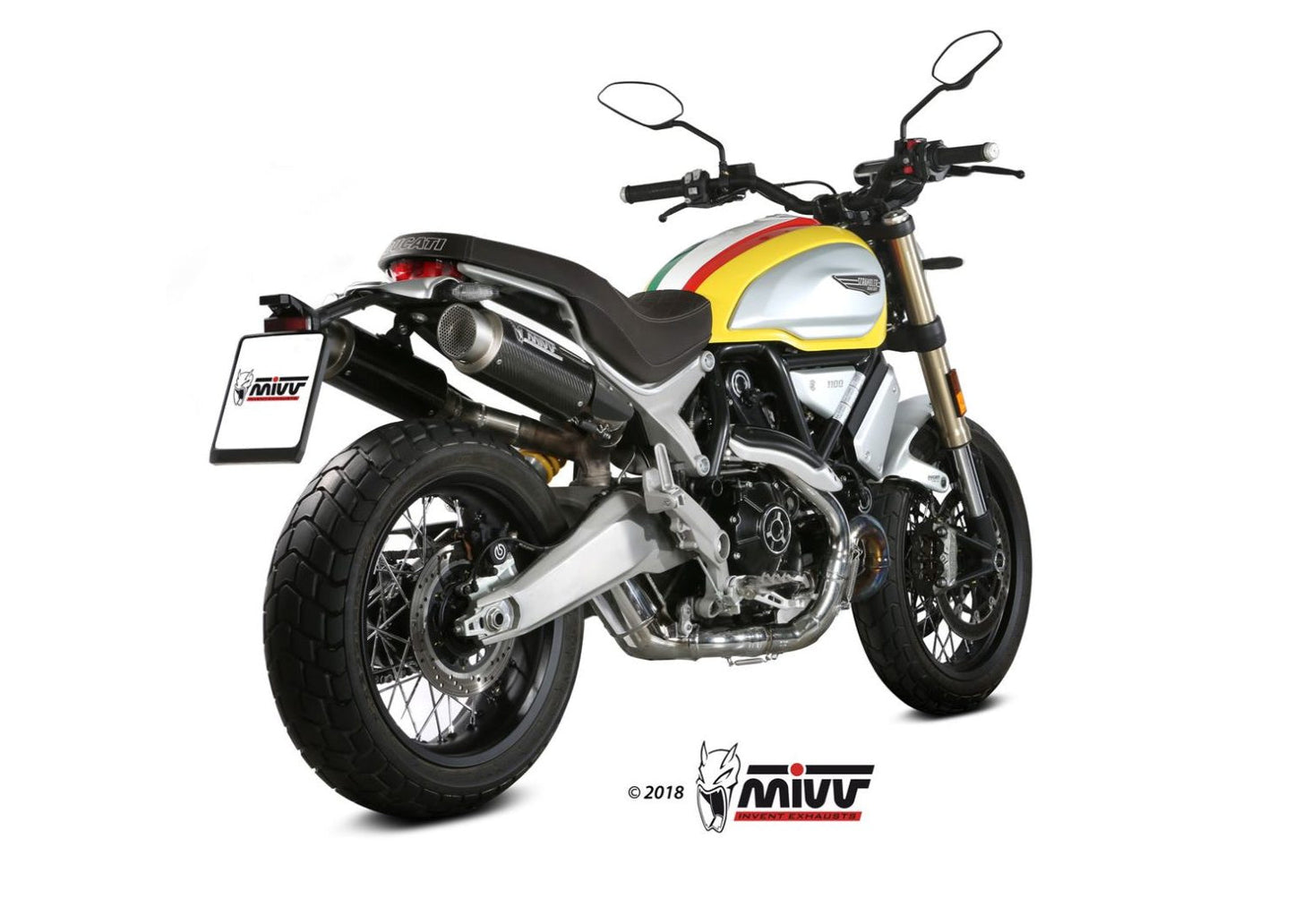 MIVV D.038 Ducati Scrambler 1100 (18/20) Dual Slip-on Exhaust "GP Pro" (carbon; approved) – Accessories in the 2WheelsHero Motorcycle Aftermarket Accessories and Parts Online Shop