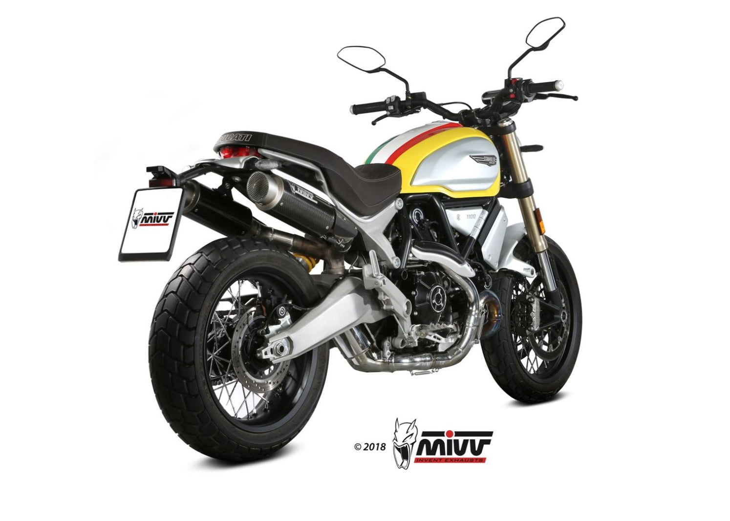 MIVV D.038 Ducati Scrambler 1100 (18/20) Dual Slip-on Exhaust "GP Pro" (carbon; approved) – Accessories in the 2WheelsHero Motorcycle Aftermarket Accessories and Parts Online Shop