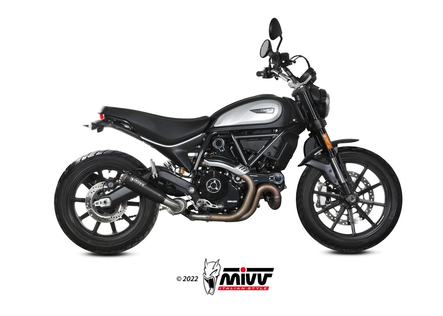MIVV D.050 Ducati Scrambler 800 (21/22) Slip-on Exhaust "X-M1" (black; approved) – Accessories in the 2WheelsHero Motorcycle Aftermarket Accessories and Parts Online Shop