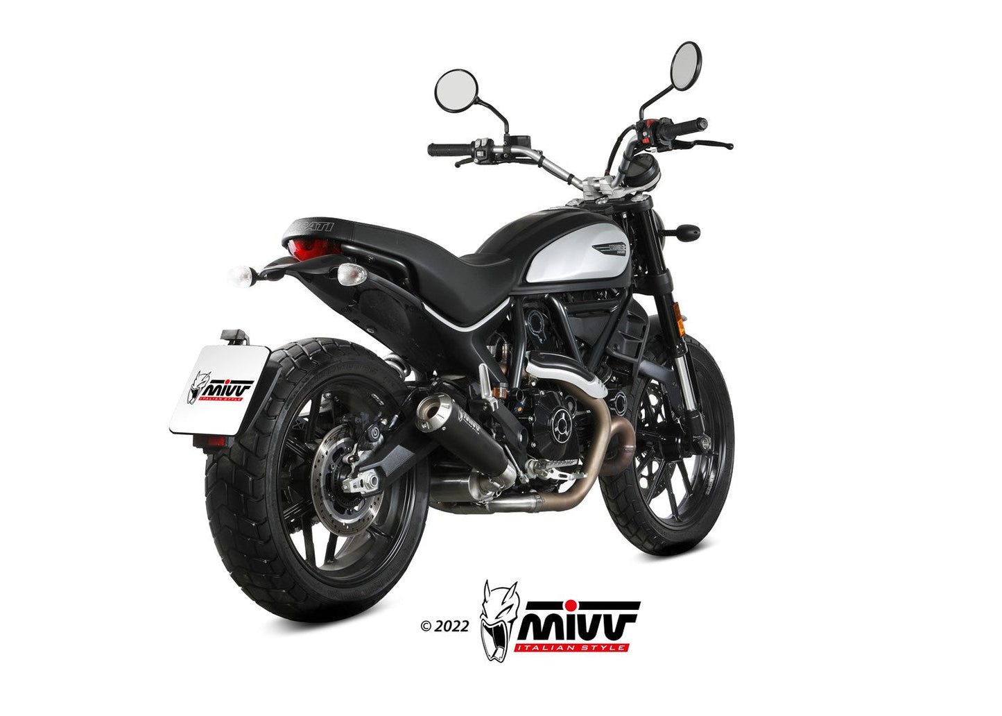 MIVV D.050 Ducati Scrambler 800 (21/22) Slip-on Exhaust "X-M1" (black; approved) – Accessories in the 2WheelsHero Motorcycle Aftermarket Accessories and Parts Online Shop