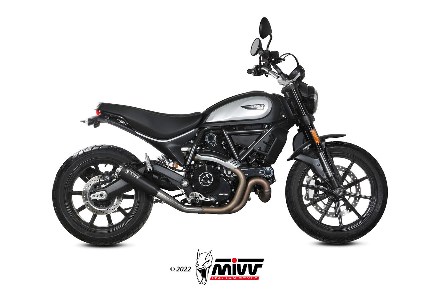 MIVV D.051 Ducati Scrambler 800 (21/22) Slip-on Exhaust "X-M1" (black; not approved) – Accessories in the 2WheelsHero Motorcycle Aftermarket Accessories and Parts Online Shop