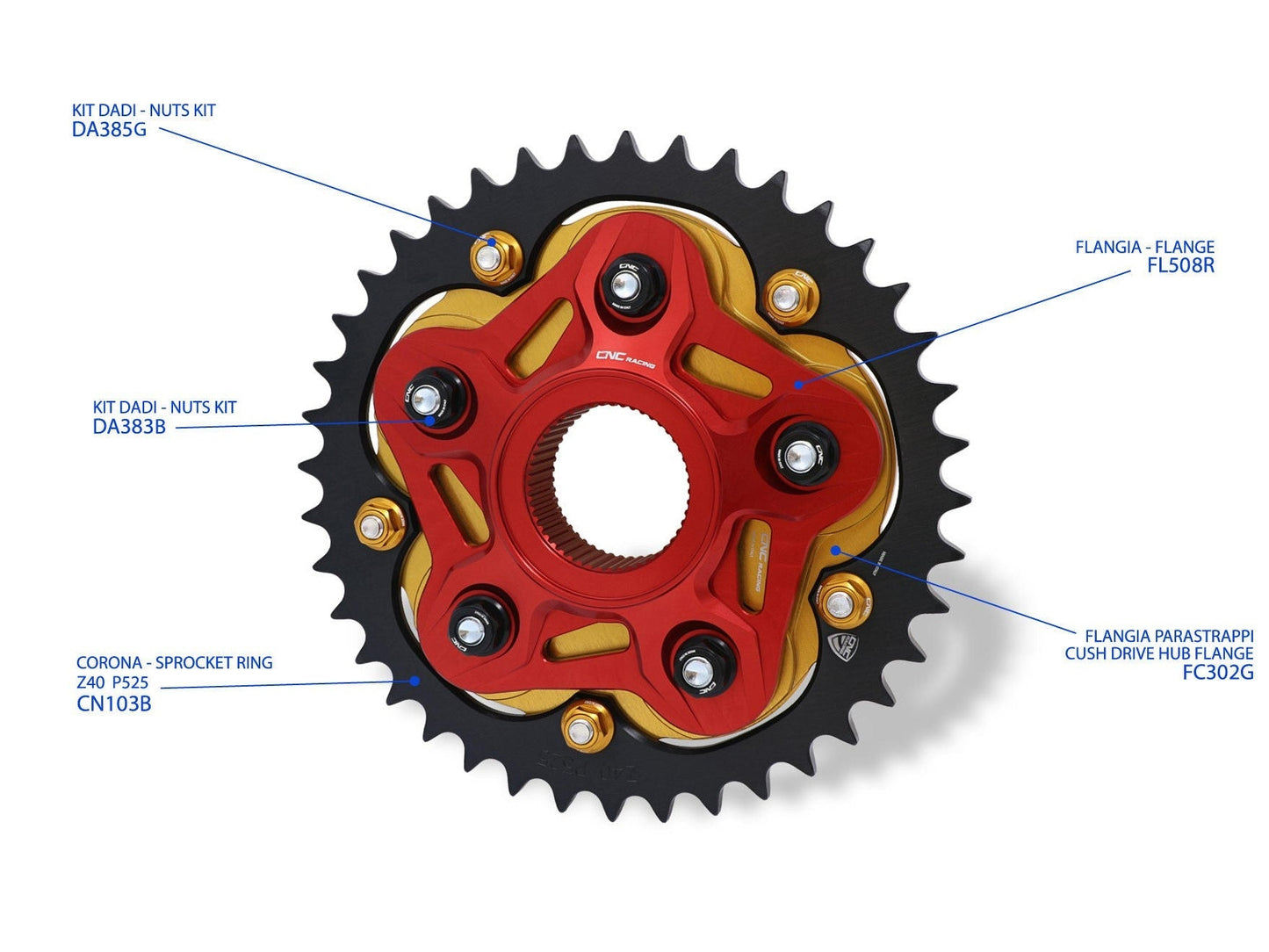 CNC RACING FC302 MV Agusta Cush Drive Hub Flange – Accessories in the Factory Racing Motorcycle Aftermarket Accessories and Parts Online Shop