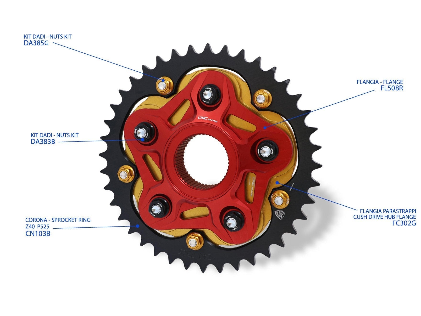 CNC RACING FC302 MV Agusta Cush Drive Hub Flange – Accessories in the Factory Racing Motorcycle Aftermarket Accessories and Parts Online Shop