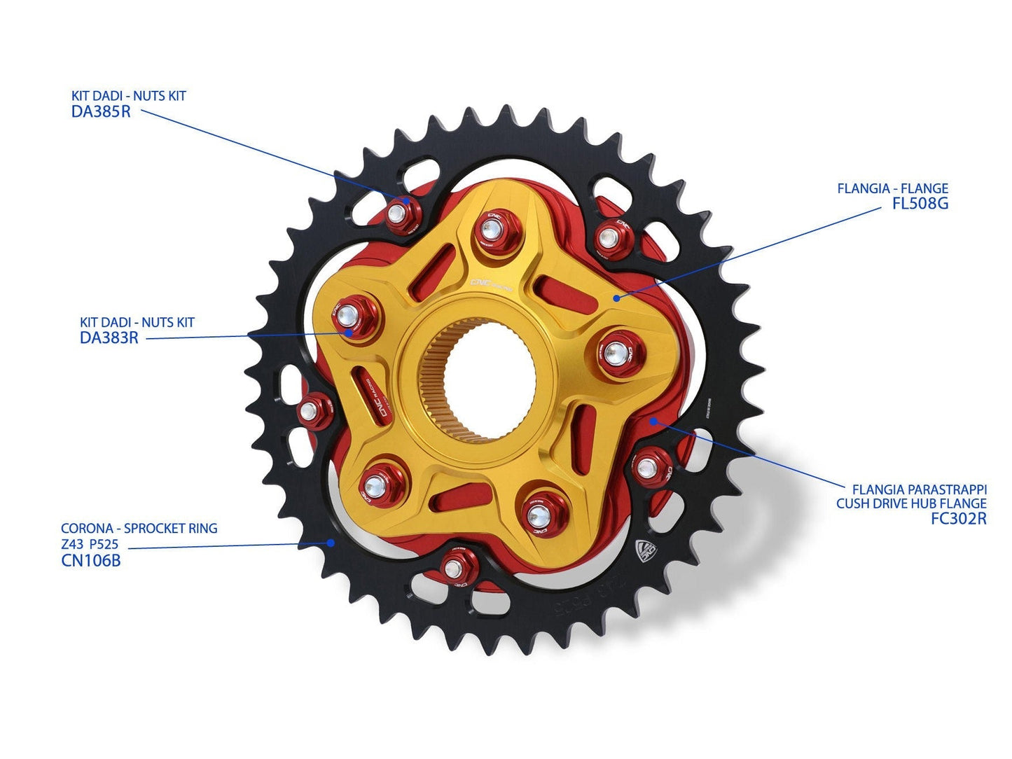CNC RACING FC302 MV Agusta Cush Drive Hub Flange – Accessories in the Factory Racing Motorcycle Aftermarket Accessories and Parts Online Shop