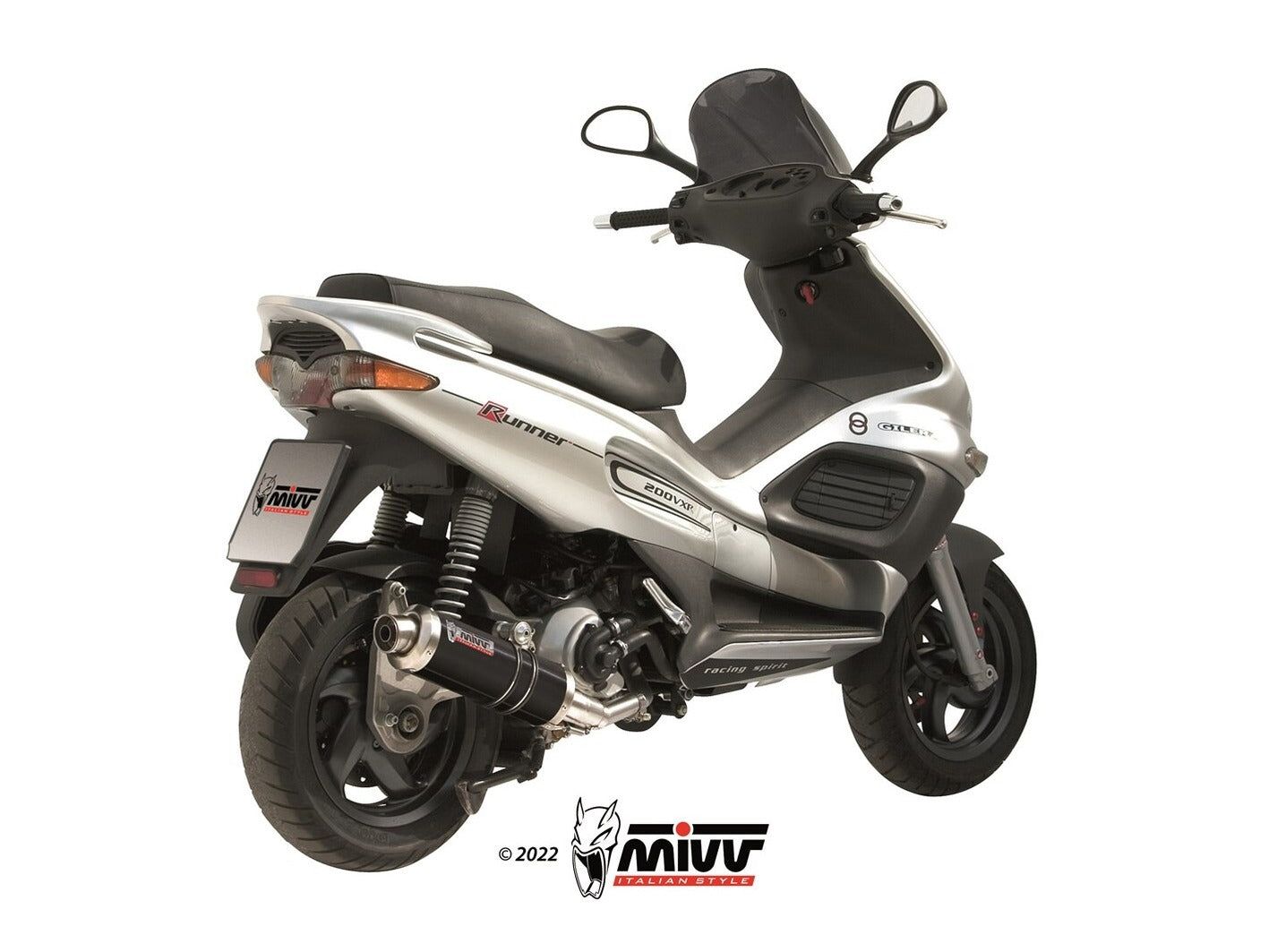 MIVV G.002 GILERA NEXUS 500 ( 2003 - 04 ) Slip-on Exhaust "GP" (black; approved) – Accessories in the 2WheelsHero Motorcycle Aftermarket Accessories and Parts Online Shop