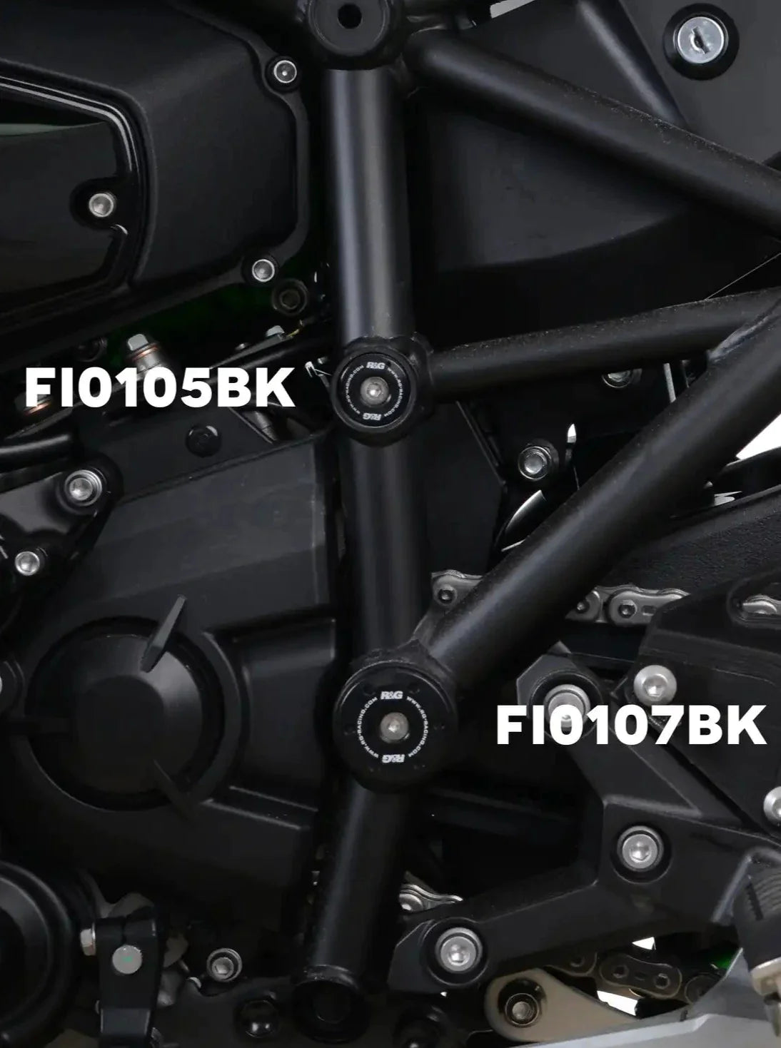 FI0105 - R&G RACING Kawasaki Ninja H2 / H2R / H2 SX (2015+) Kit Middle Frame Plugs (left or right)