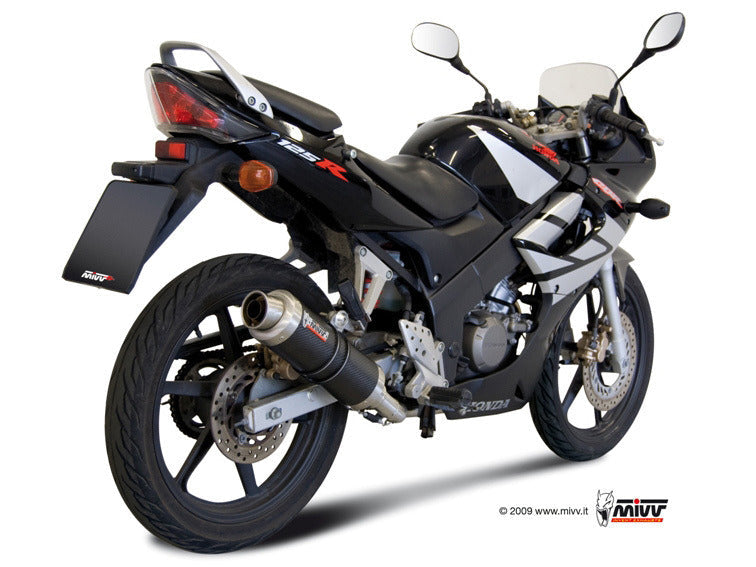 MIVV H.043 HONDA CBR 125 R ( 2004 / 10 ) Full System Exhaust "GP" (carbon; approved) – Accessories in the 2WheelsHero Motorcycle Aftermarket Accessories and Parts Online Shop