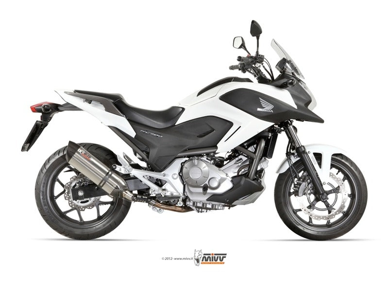 MIVV H.046 HONDA NC 700 S / X ( 2012 / 14 ) Slip on Exhaust "Suono" (stainless steel; approved) – Accessories in the 2WheelsHero Motorcycle Aftermarket Accessories and Parts Online Shop