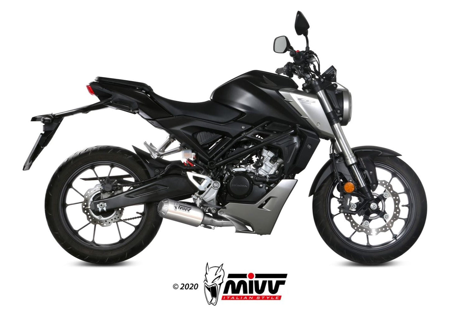 MIVV H.076 HONDA CB 125 R ( 2018 / 20 ) Full System Exhaust "MK3" (titanium; not approved) – Accessories in the 2WheelsHero Motorcycle Aftermarket Accessories and Parts Online Shop