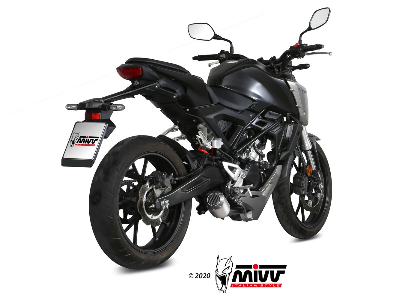 MIVV H.076 HONDA CB 125 R ( 2018 / 20 ) Full System Exhaust "MK3" (titanium; not approved) – Accessories in the 2WheelsHero Motorcycle Aftermarket Accessories and Parts Online Shop