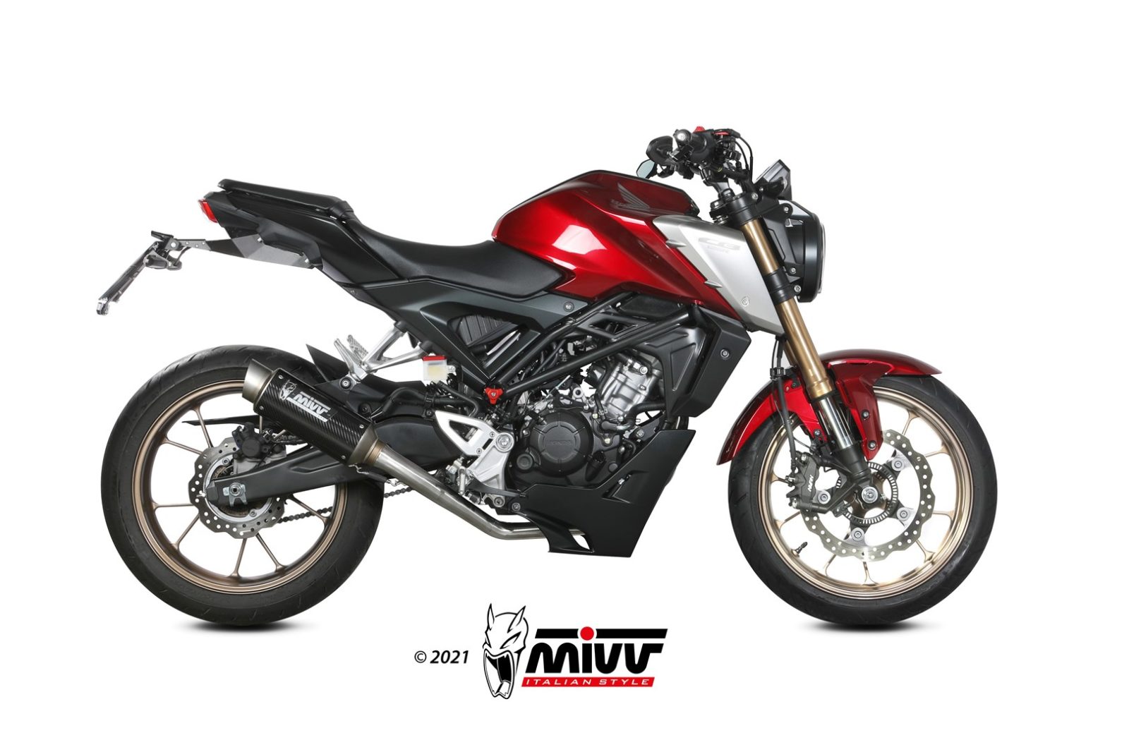 MIVV H.077 HONDA CB 125 R ( 2021+ ) Full System High Exhaust "GP PRO" (carbon; approved) – Accessories in the 2WheelsHero Motorcycle Aftermarket Accessories and Parts Online Shop