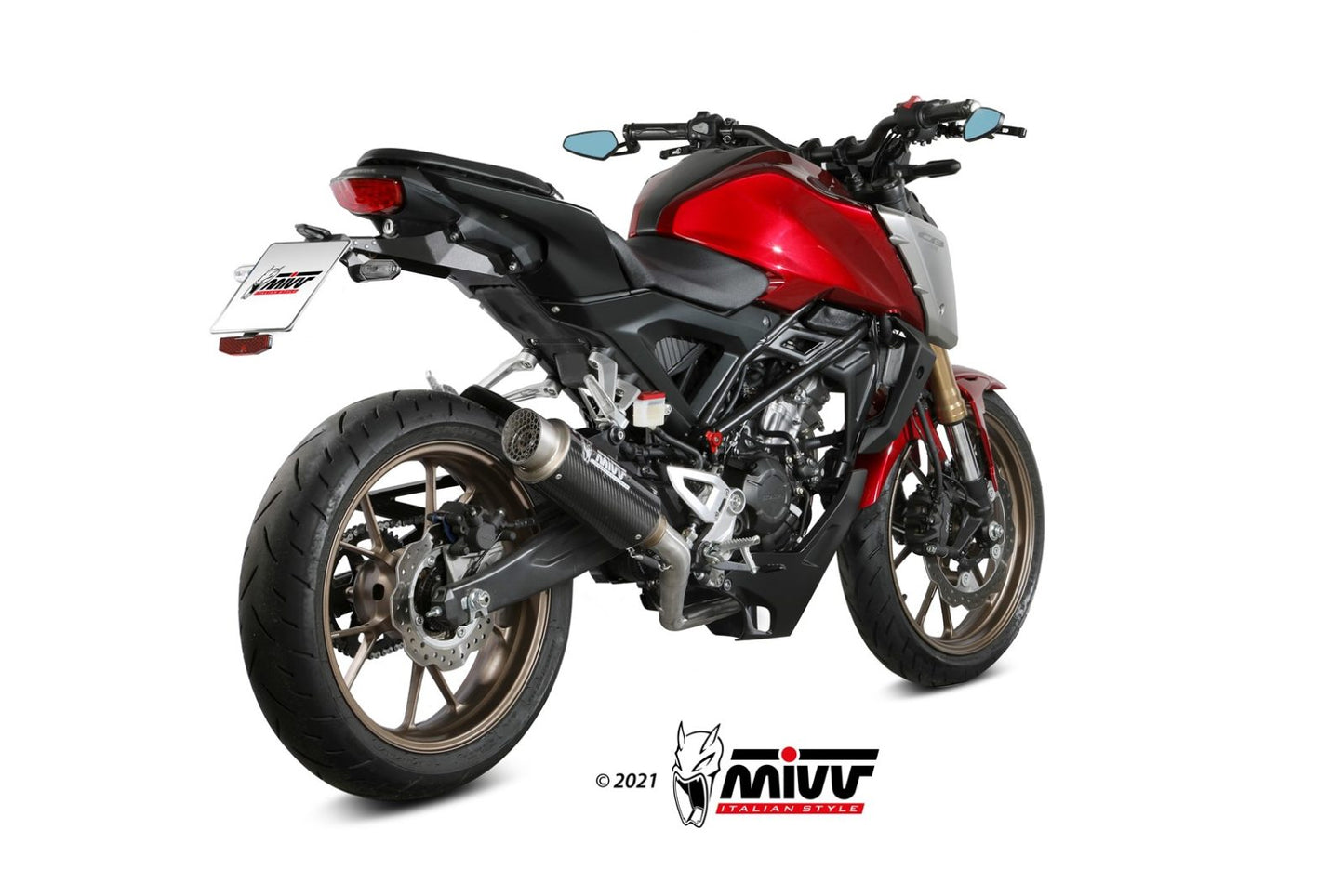MIVV H.077 HONDA CB 125 R ( 2021+ ) Full System High Exhaust "GP PRO" (carbon; approved) – Accessories in the 2WheelsHero Motorcycle Aftermarket Accessories and Parts Online Shop