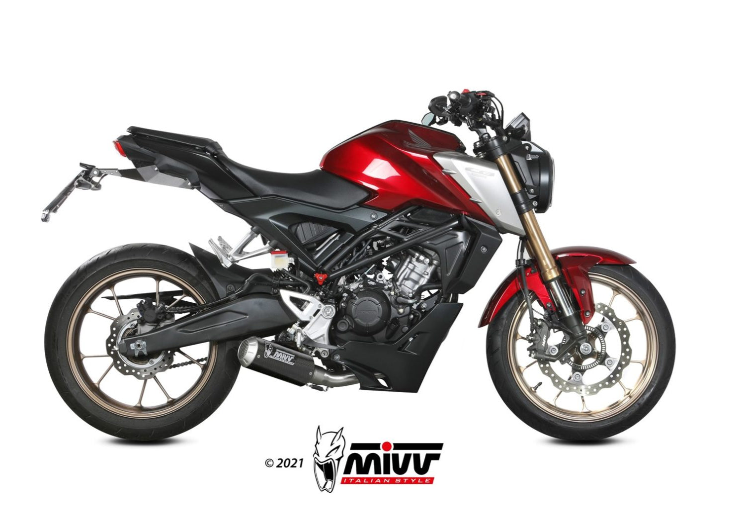 MIVV H.078 HONDA CB 125 R ( 2021+ ) Full System Exhaust "MK3" (carbon; not approved) – Accessories in the 2WheelsHero Motorcycle Aftermarket Accessories and Parts Online Shop