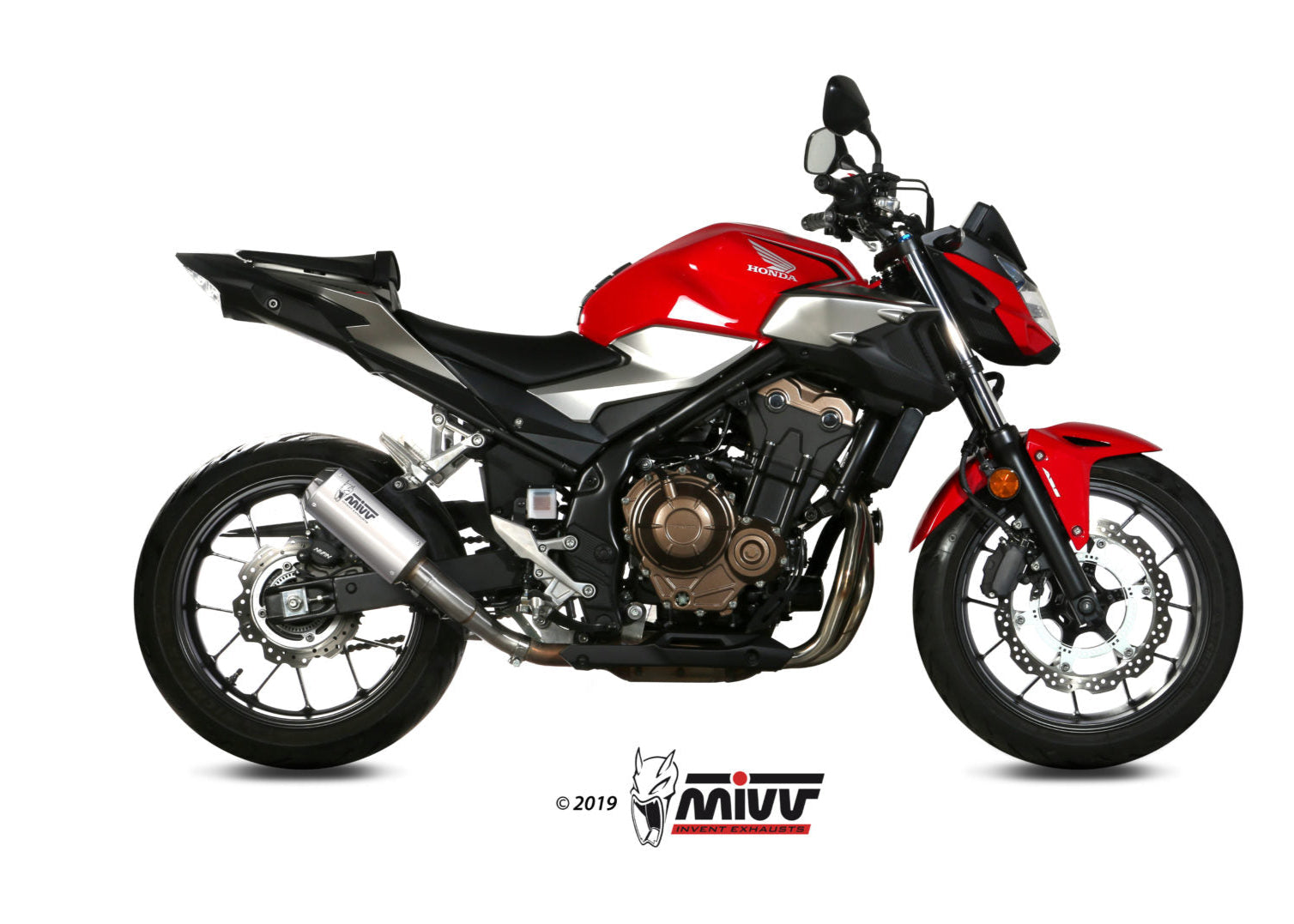 MIVV H.075 HONDA CB 500 F ( 2019 + ) Slip On Exhaust "MK3" (stainless steel; not approved) – Accessories in the 2WheelsHero Motorcycle Aftermarket Accessories and Parts Online Shop