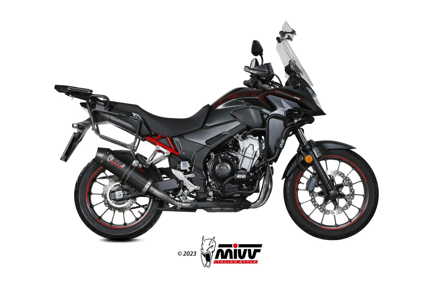 MIVV H.084 HONDA CB 500 X ( 2021+ ) Slip On Exhaust "Oval" (carbon + cap; approved) – Accessories in the 2WheelsHero Motorcycle Aftermarket Accessories and Parts Online Shop