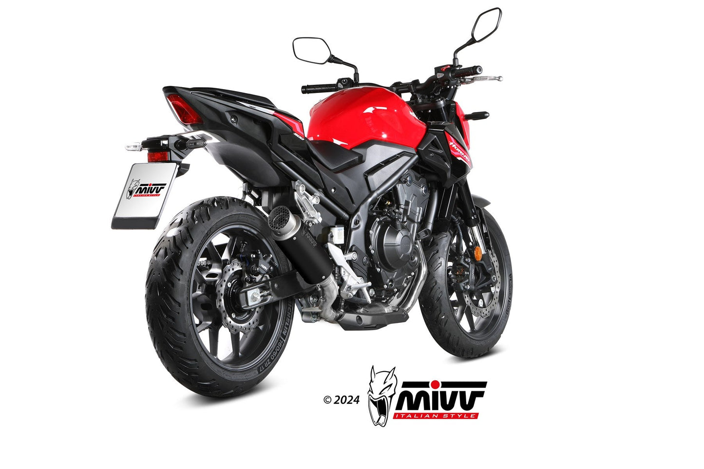 MIVV H.093 HONDA CB 500 Hornet ( 2024 + ) Slip-On Exhaust "GP PRO" (black; approved) – Accessories in the 2WheelsHero Motorcycle Aftermarket Accessories and Parts Online Shop