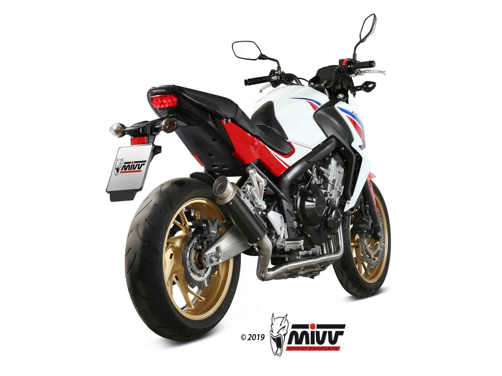 MIVV H.055 HONDA CB 650 F ( 2014 / 18 ) Full System Exhaust "GP PRO" (carbon; approved) – Accessories in the 2WheelsHero Motorcycle Aftermarket Accessories and Parts Online Shop