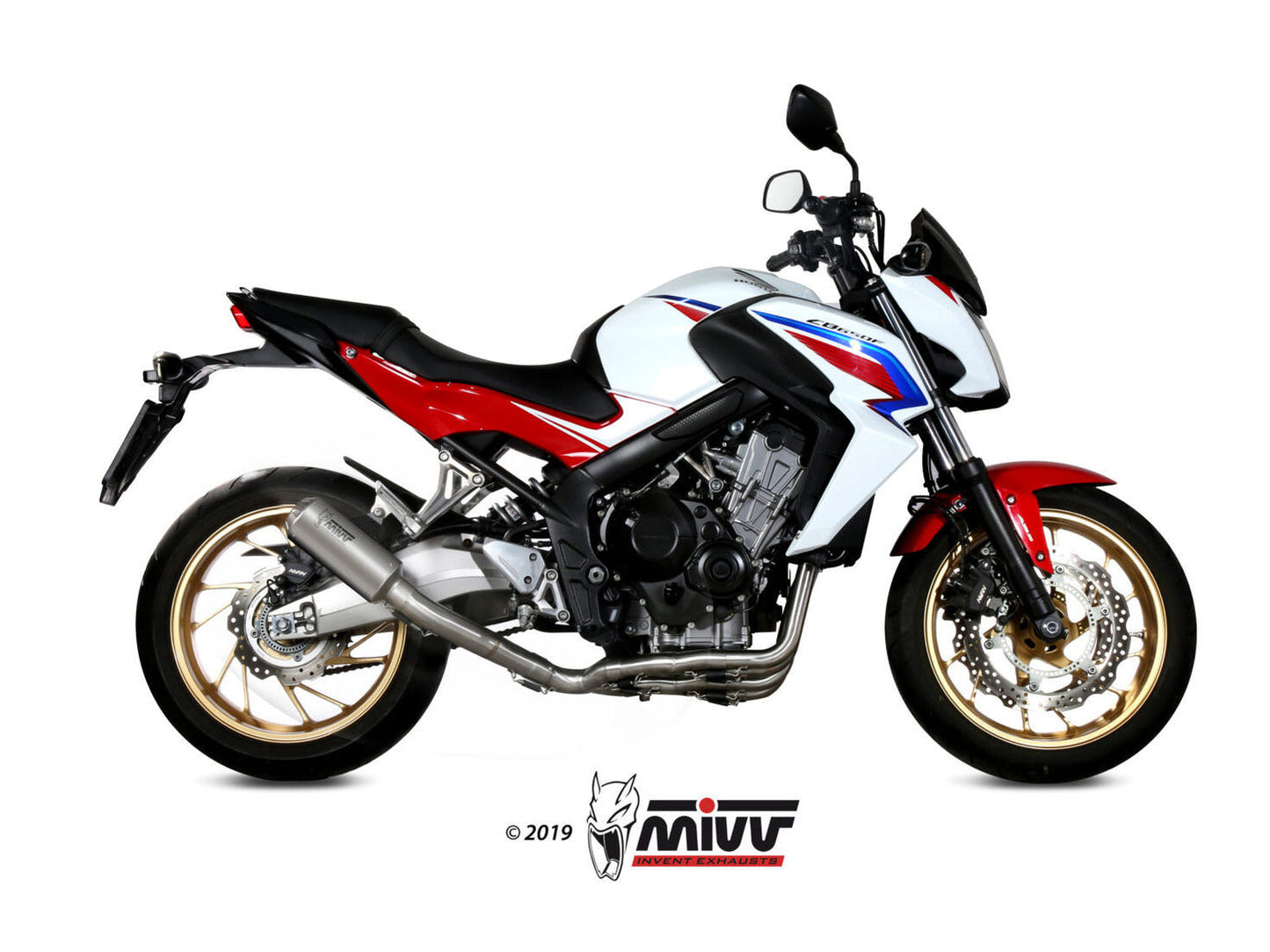 MIVV H.055 HONDA CB 650 F ( 2014 / 18 ) Full System Exhaust "MK3" (stainless steel; not approved) – Accessories in the 2WheelsHero Motorcycle Aftermarket Accessories and Parts Online Shop
