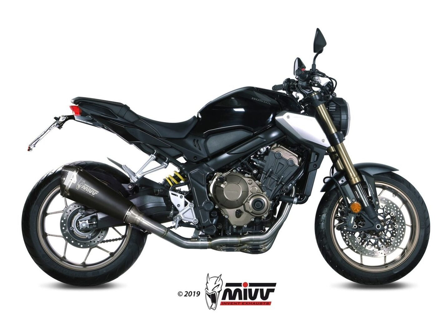MIVV H.072 HONDA CBR 650 R ( 2019 / 23 ) Full System Exhaust "Delta Race" (black; approved) – Accessories in the 2WheelsHero Motorcycle Aftermarket Accessories and Parts Online Shop