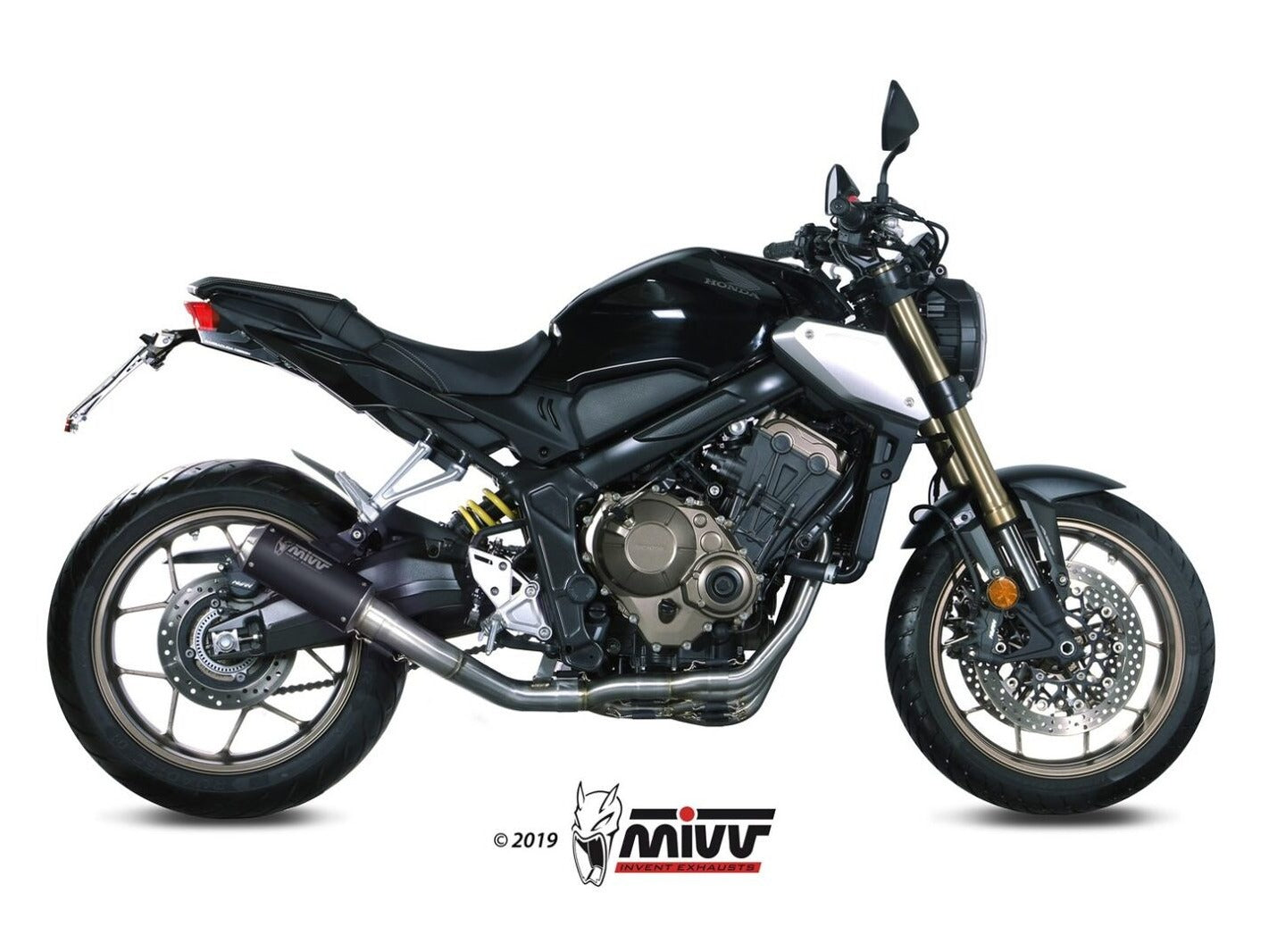 MIVV H.072 HONDA CBR 650 R ( 2019 / 23 ) Full System Exhaust "MK3" (black; not approved) – Accessories in the 2WheelsHero Motorcycle Aftermarket Accessories and Parts Online Shop