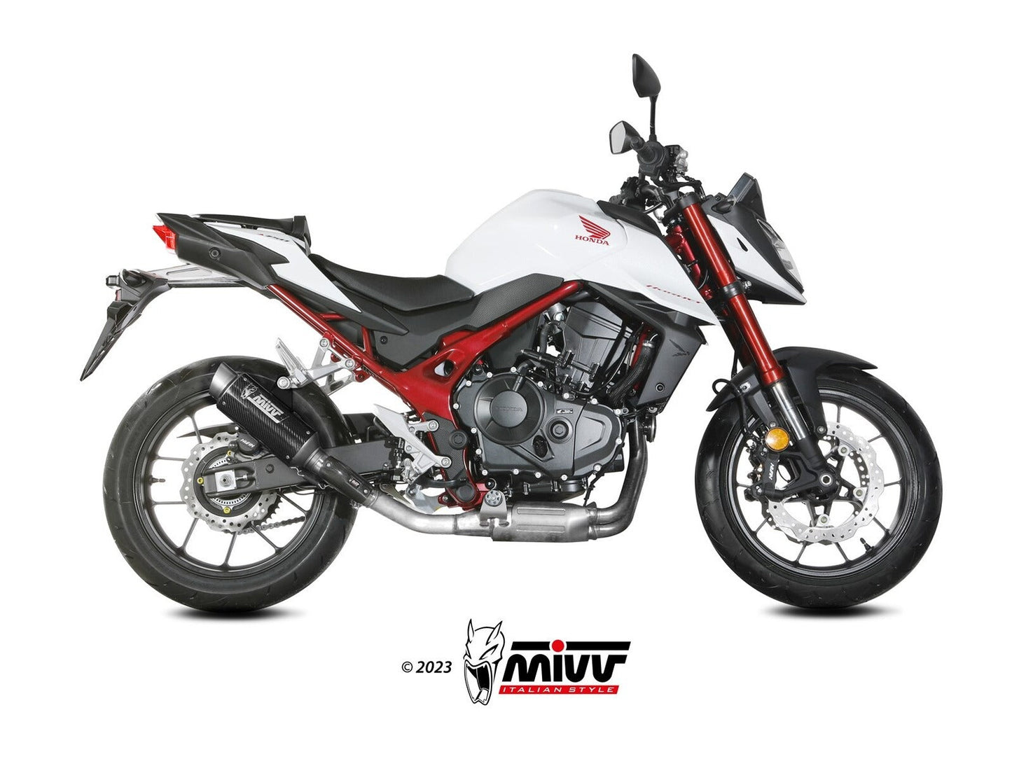 MIVV H.085 HONDA CB 750 Hornet ( 2023 + ) Slip On Exhaust "GP Pro" (carbon; approved) – Accessories in the 2WheelsHero Motorcycle Aftermarket Accessories and Parts Online Shop