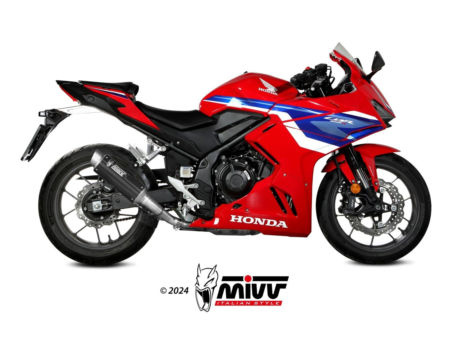 MIVV H.093 HONDA CBR 500 R ( 2024 + ) Slip-On Exhaust "GP PRO" (carbon; approved) – Accessories in the 2WheelsHero Motorcycle Aftermarket Accessories and Parts Online Shop