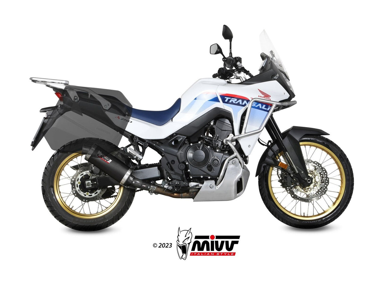 MIVV H.086 HONDA XL 750 Transalp ( 2023+ ) Slip On Exhaust "Oval" (black; approved) – Accessories in the 2WheelsHero Motorcycle Aftermarket Accessories and Parts Online Shop