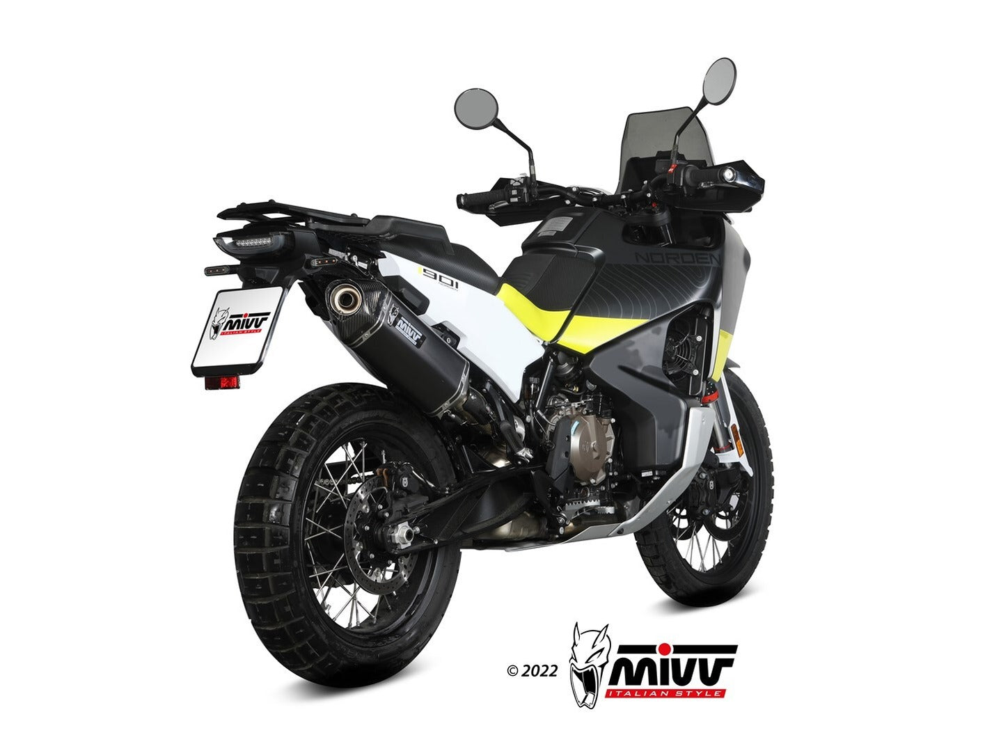 MIVV HU.002 HUSQVARNA NORDEN 901 ( 2022+ ) Slip on Exhaust "Speed Edge" (black; approved) – Accessories in the 2WheelsHero Motorcycle Aftermarket Accessories and Parts Online Shop