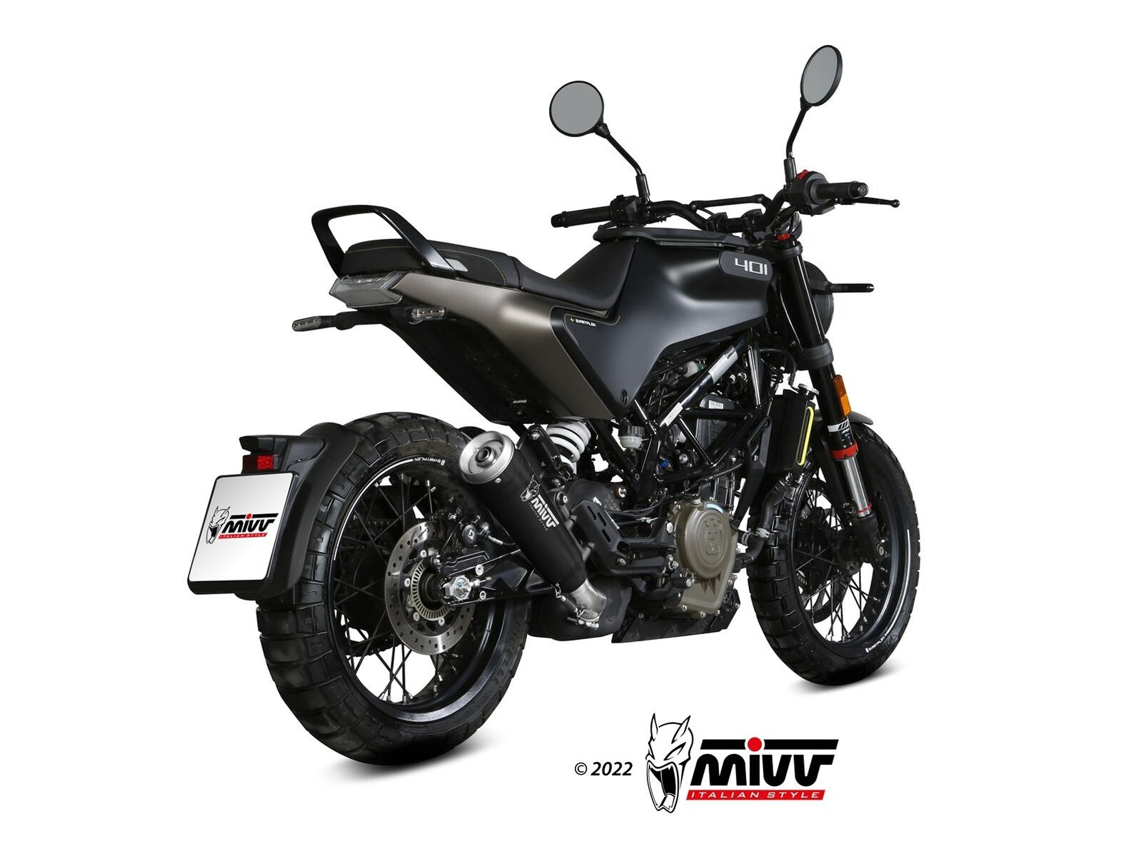 MIVV HU.004 HUSQVARNA SVARTPILEN / VITPILEN 401 ( 2021 / 23 ) Slip on Exhaust "Ghibli" (black; approved) – Accessories in the 2WheelsHero Motorcycle Aftermarket Accessories and Parts Online Shop