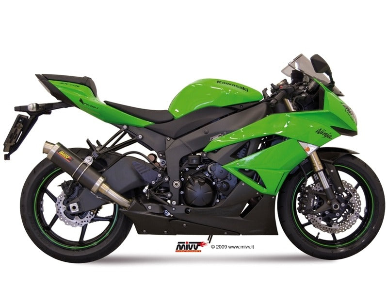 MIVV K.022 KAWASAKI ZX-6 R ( 2009 / 16 ) Slip On Exhaust "GP" (carbon; approved) – Accessories in the 2WheelsHero Motorcycle Aftermarket Accessories and Parts Online Shop