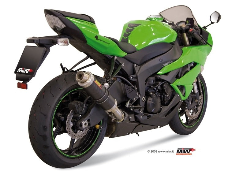 MIVV K.022 KAWASAKI ZX-6 R ( 2009 / 16 ) Slip On Exhaust "GP" (carbon; approved) – Accessories in the 2WheelsHero Motorcycle Aftermarket Accessories and Parts Online Shop