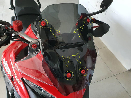 KV321 - CNC RACING Ducati Multistrada V4 (2021+) Windshield Screws – Accessories in the Factory Racing Motorcycle Aftermarket Accessories and Parts Online Shop