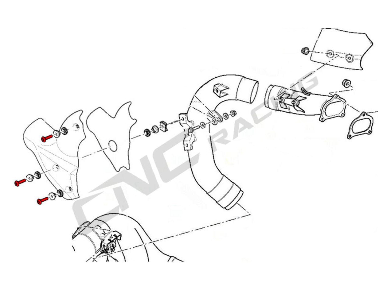 KV323 - CNC RACING Ducati Streetfighter Exhaust Pipe Heat Shield Screws – Accessories in the Factory Racing Motorcycle Aftermarket Accessories and Parts Online Shop