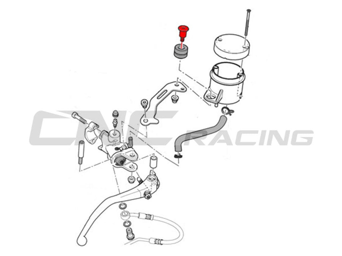 KV328 - CNC RACING Ducati / MV Agusta Front Fluid Tank Screw – Accessories in the Factory Racing Motorcycle Aftermarket Accessories and Parts Online Shop