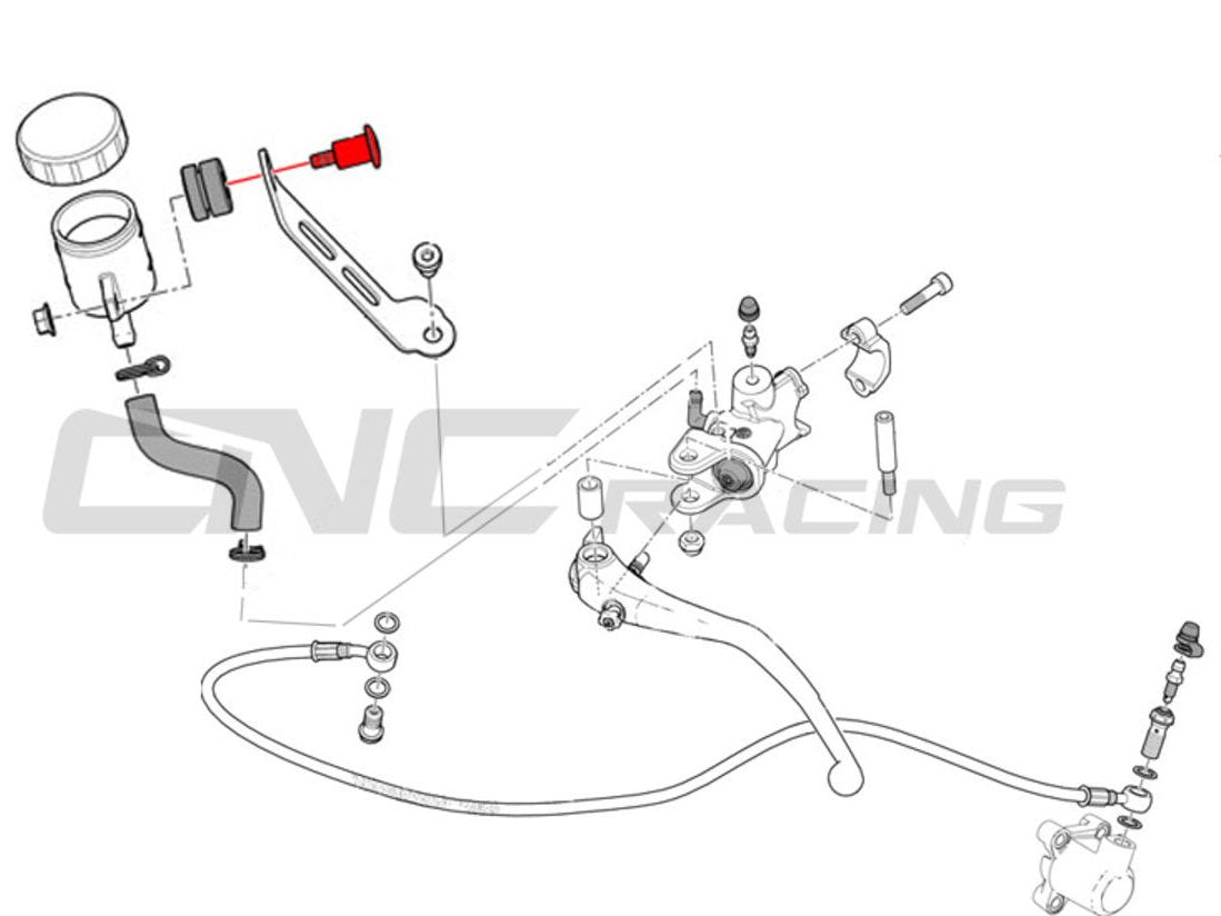 KV328 - CNC RACING Ducati / MV Agusta Front Fluid Tank Screw – Accessories in the Factory Racing Motorcycle Aftermarket Accessories and Parts Online Shop