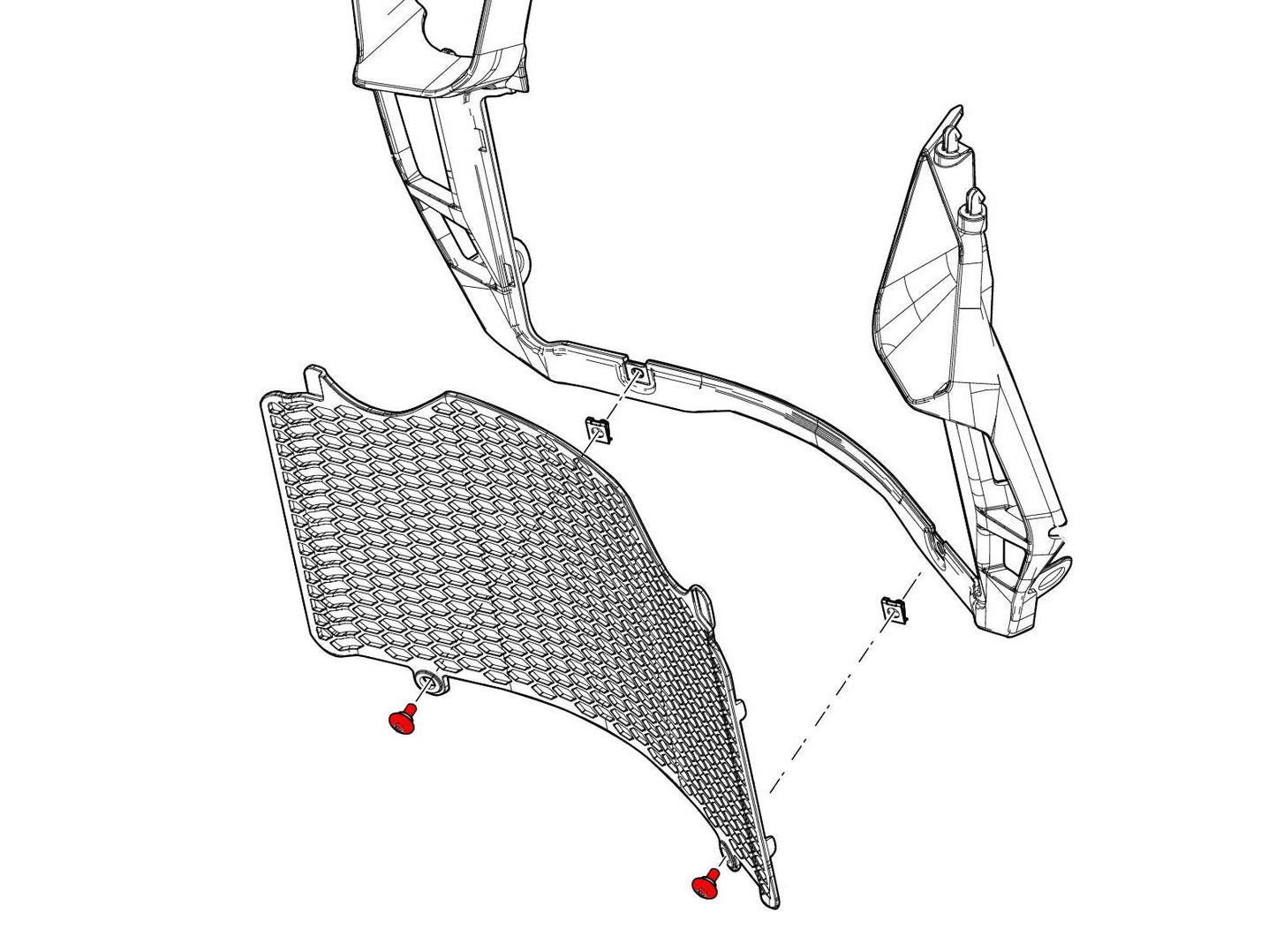 KV343 - CNC RACING Ducati DesertX (2022+) Radiator Guard Screws – Accessories in the Factory Racing Motorcycle Aftermarket Accessories and Parts Online Shop