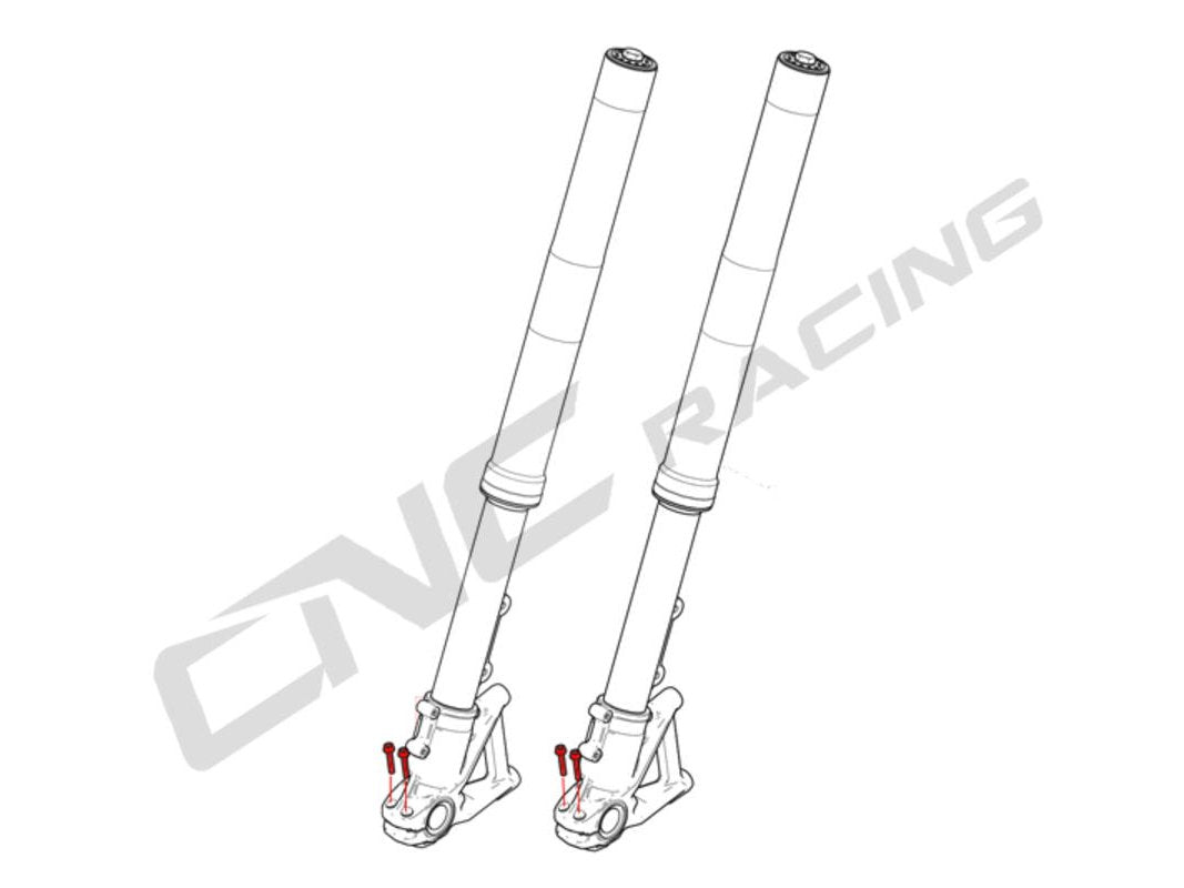 KV381X - CNC RACING Ducati Titanium Front Axle Clamp Screws (M6x30) – Accessories in the Factory Racing Motorcycle Aftermarket Accessories and Parts Online Shop
