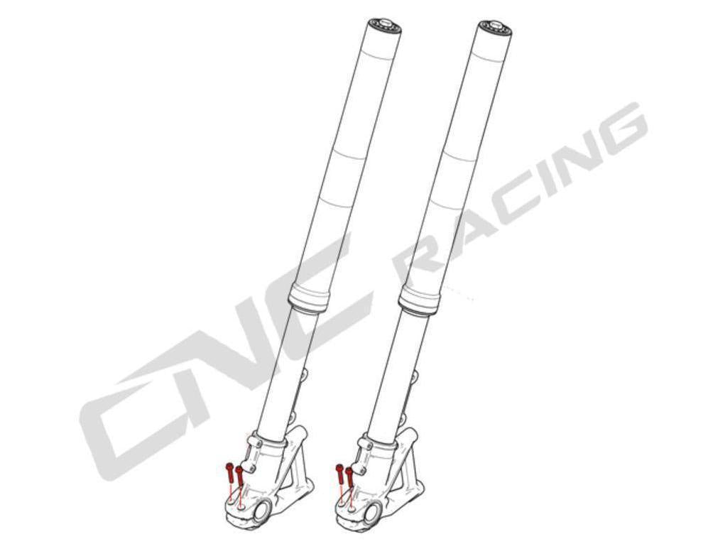 KV394X - CNC RACING Ducati Panigale Titanium Front Axle Clamp Bolts (M8x25) – Accessories in the Factory Racing Motorcycle Aftermarket Accessories and Parts Online Shop