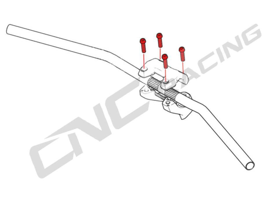 KV396X - CNC RACING Ducati Titanium Handlebar Clamp Bolts (M8x35)