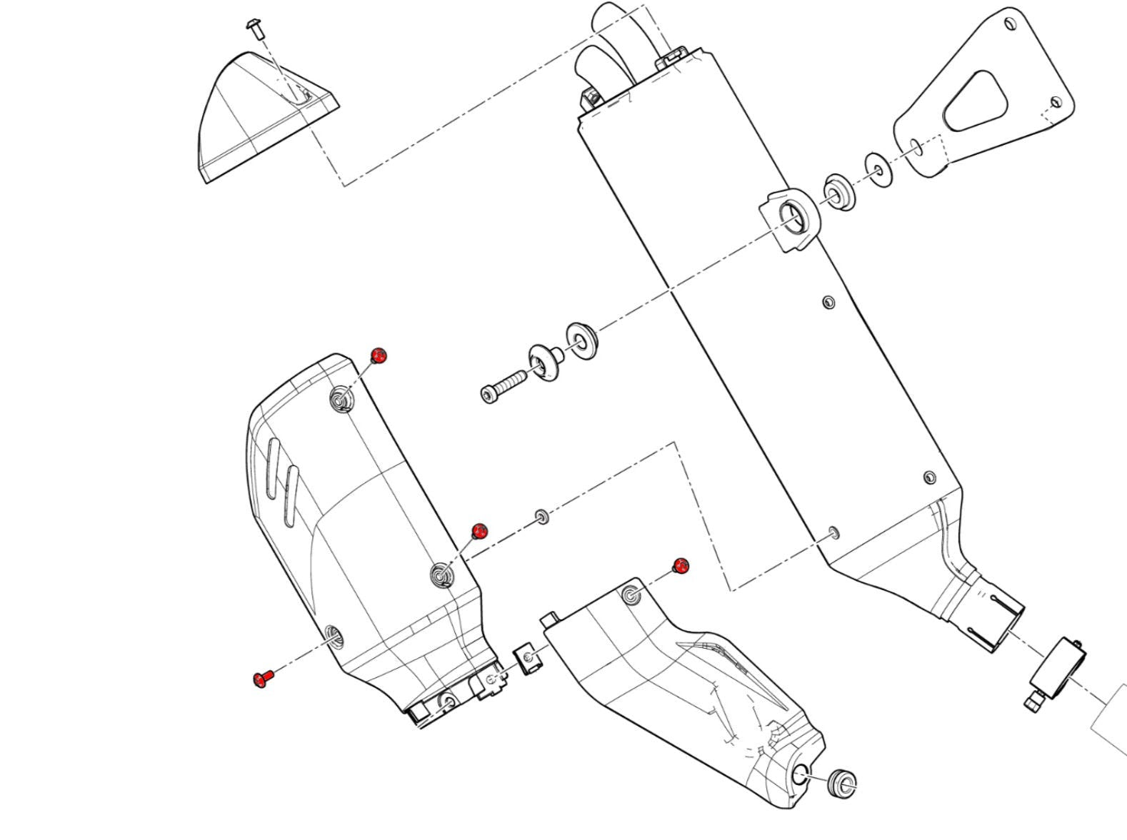 KV398 - CNC RACING Ducati DesertX (2022+) Exhaust Silencer Heat Guard Screws – Accessories in the Factory Racing Motorcycle Aftermarket Accessories and Parts Online Shop
