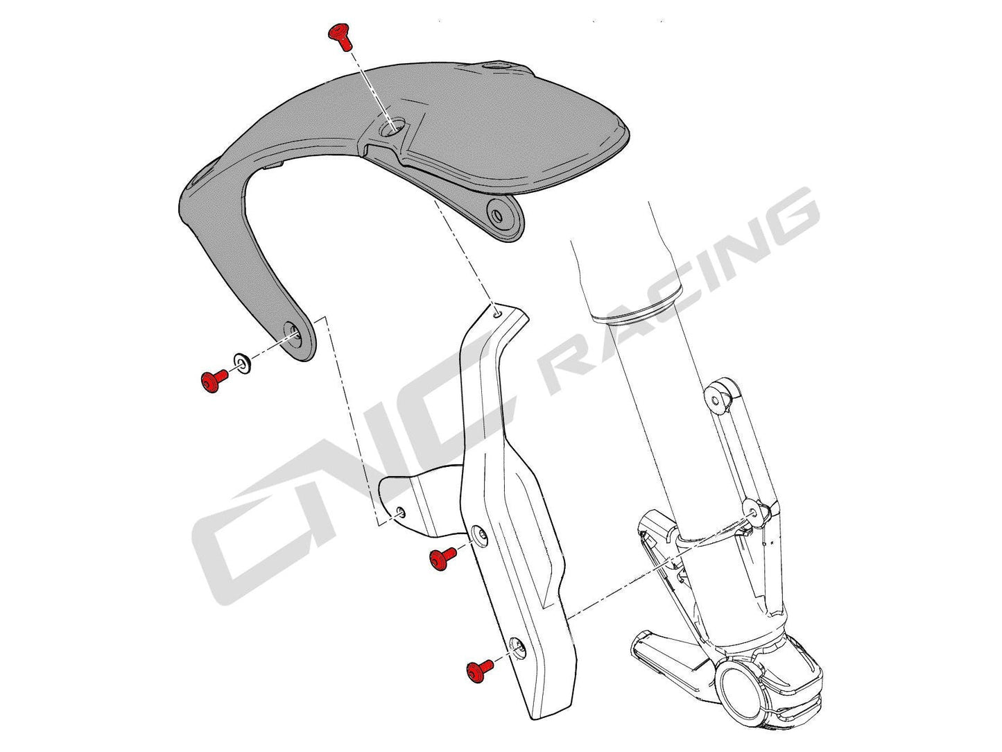 KV442 - CNC RACING Ducati Scrambler 1100 (2018+) Front Mudguard Screws – Accessories in the Factory Racing Motorcycle Aftermarket Accessories and Parts Online Shop