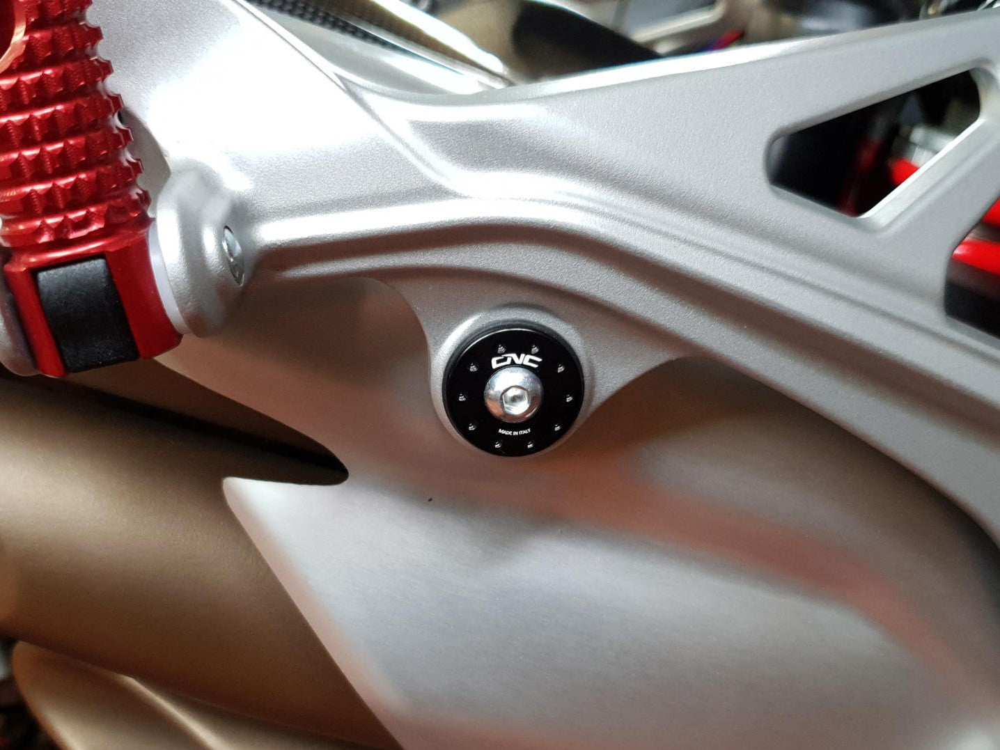 KV453 - CNC RACING MV Agusta Exhaust Silencer Bracket Collar Screw – Accessories in the Factory Racing Motorcycle Aftermarket Accessories and Parts Online Shop