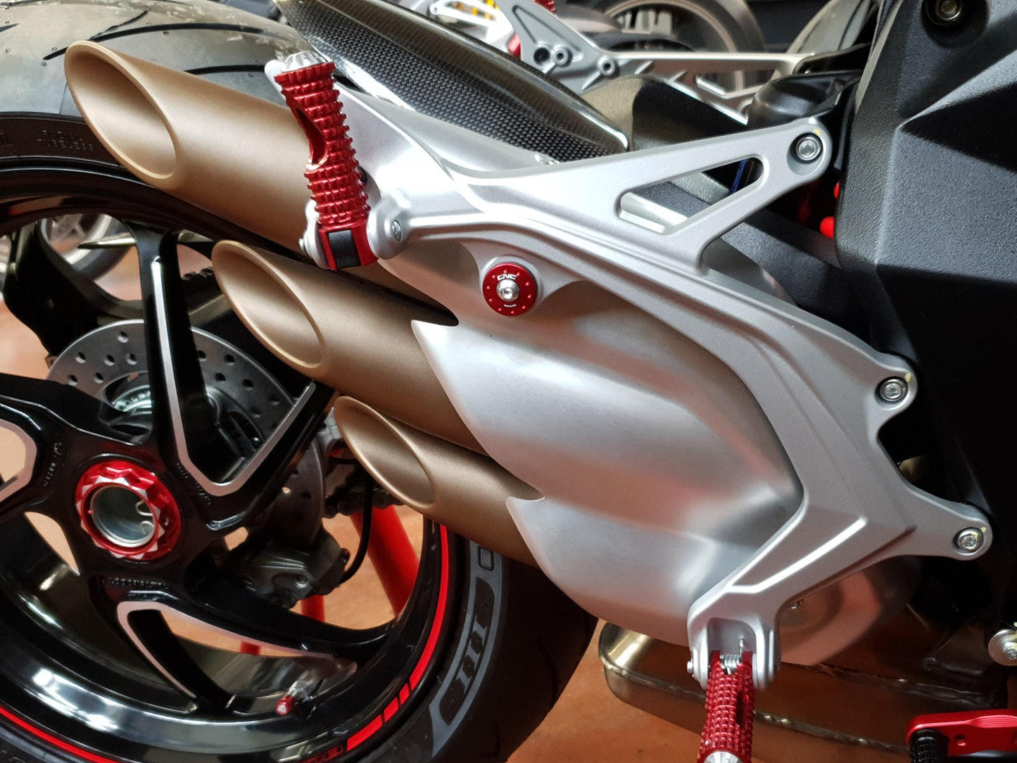 KV453 - CNC RACING MV Agusta Exhaust Silencer Bracket Collar Screw – Accessories in the Factory Racing Motorcycle Aftermarket Accessories and Parts Online Shop