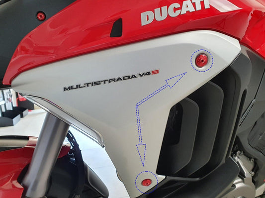 KV459 - CNC RACING Ducati Multistrada V4 Radiator Side Panels Screws – Accessories in the Factory Racing Motorcycle Aftermarket Accessories and Parts Online Shop